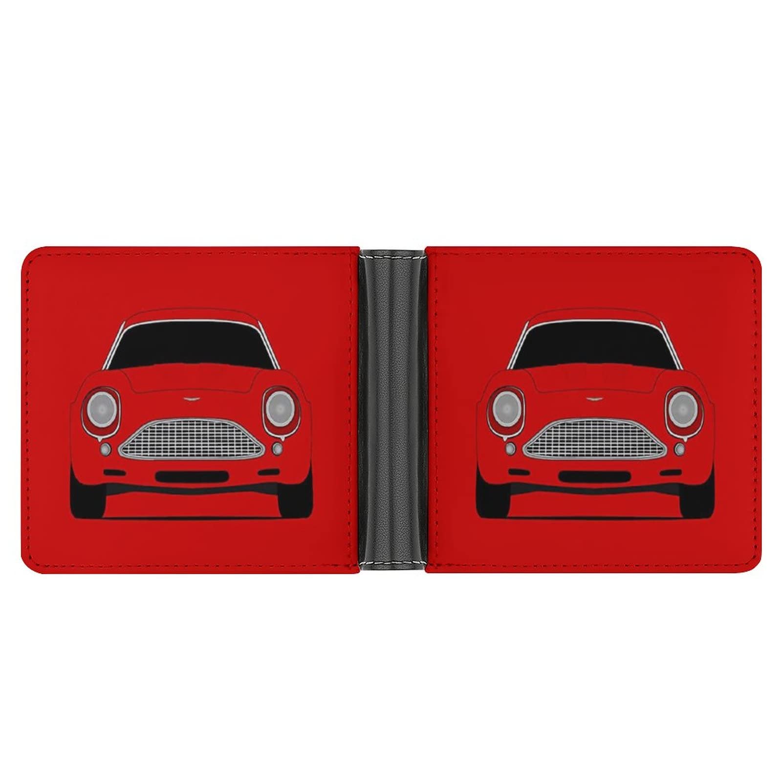 Premium Slim Bifold Leather Wallet for Men - RFID Blocking 6-Card Holder - Durable Unisex Wallet for Sports Car Enthusiasts | Perfect Gift for Drivers & Everyday Carry