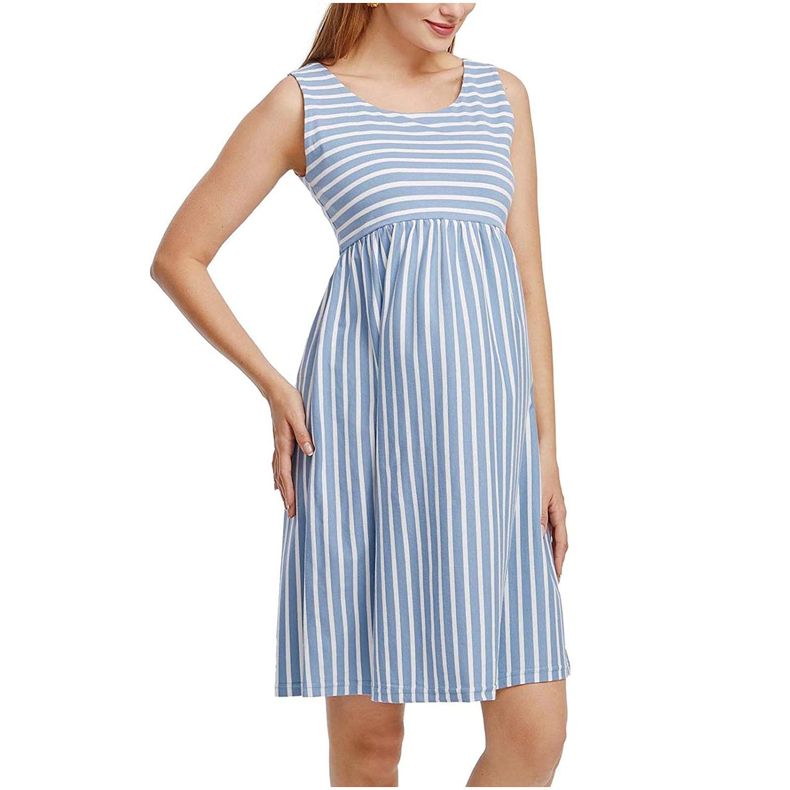 Kinple Maternity Dresses for Summer - Black Casual Pregnancy Tank Dress for Women | Comfortable & Stylish Maternity Wear for Outdoor Activities, Baby Showers & Everyday Use