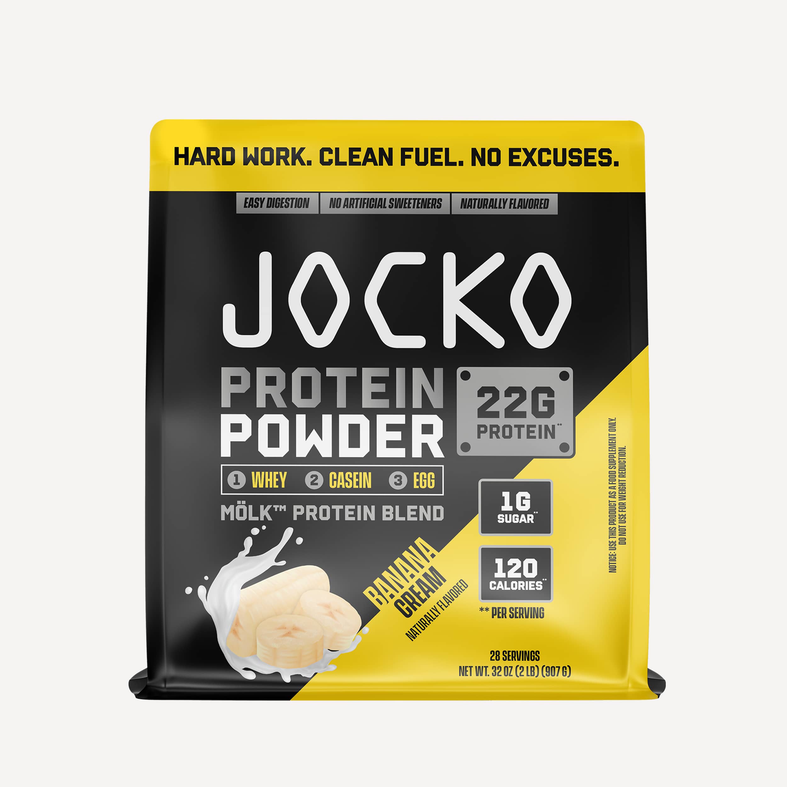 JOCKO MÖLK Premium Whey Protein Powder - 25g Protein per Serving, Low Sugar, Keto Friendly - Perfect for Post-Workout Recovery, Muscle Building & Healthy Lifestyle