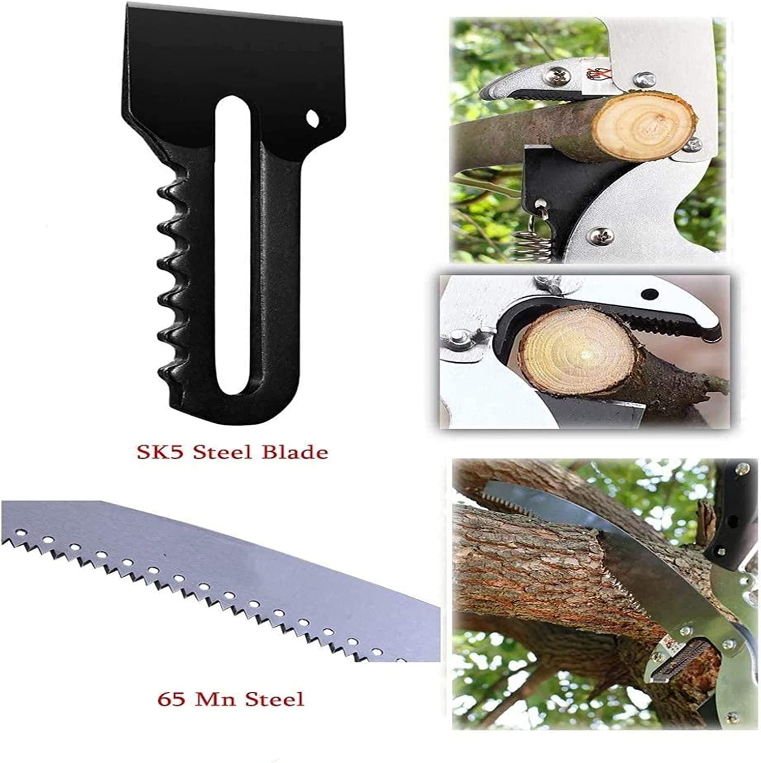 Professional Telescopic Tree Pruner - 24FT Extendable Pole Saw for High Branches, Heavy Duty Garden Pruning Shears & Cutting Tools | Perfect for Landscaping, Tree Trimming & Yard Maintenance