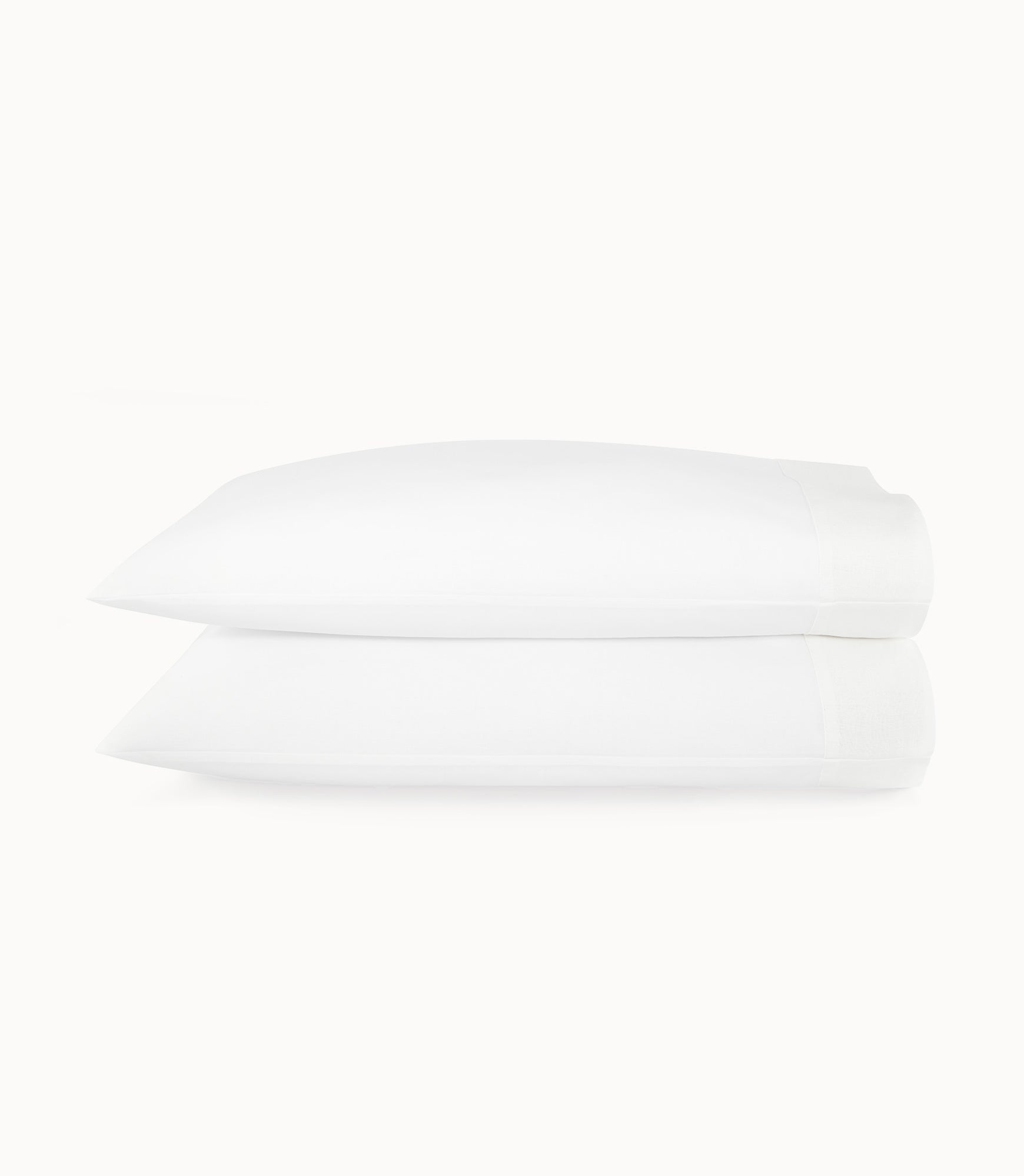 Premium Mandalay Linen Cuff Percale Pillowcases - 100% Cotton, Breathable & Soft Bedding Set for Side Sleepers - Perfect for Master Bedroom, Guest Room & Hotel Luxury Decor