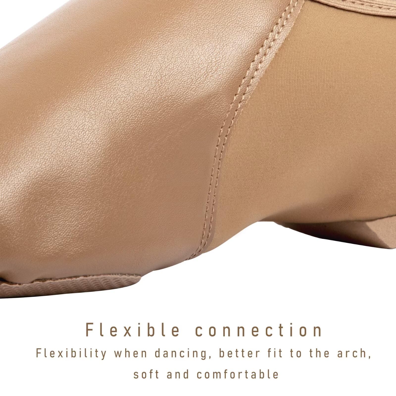 Girls Vegan Leather Jazz Shoes - Soft Vegan Leather Dance Slippers for Toddler, Little Kid & Big Kid | Ballet, Dance Class, Recital & Performance
