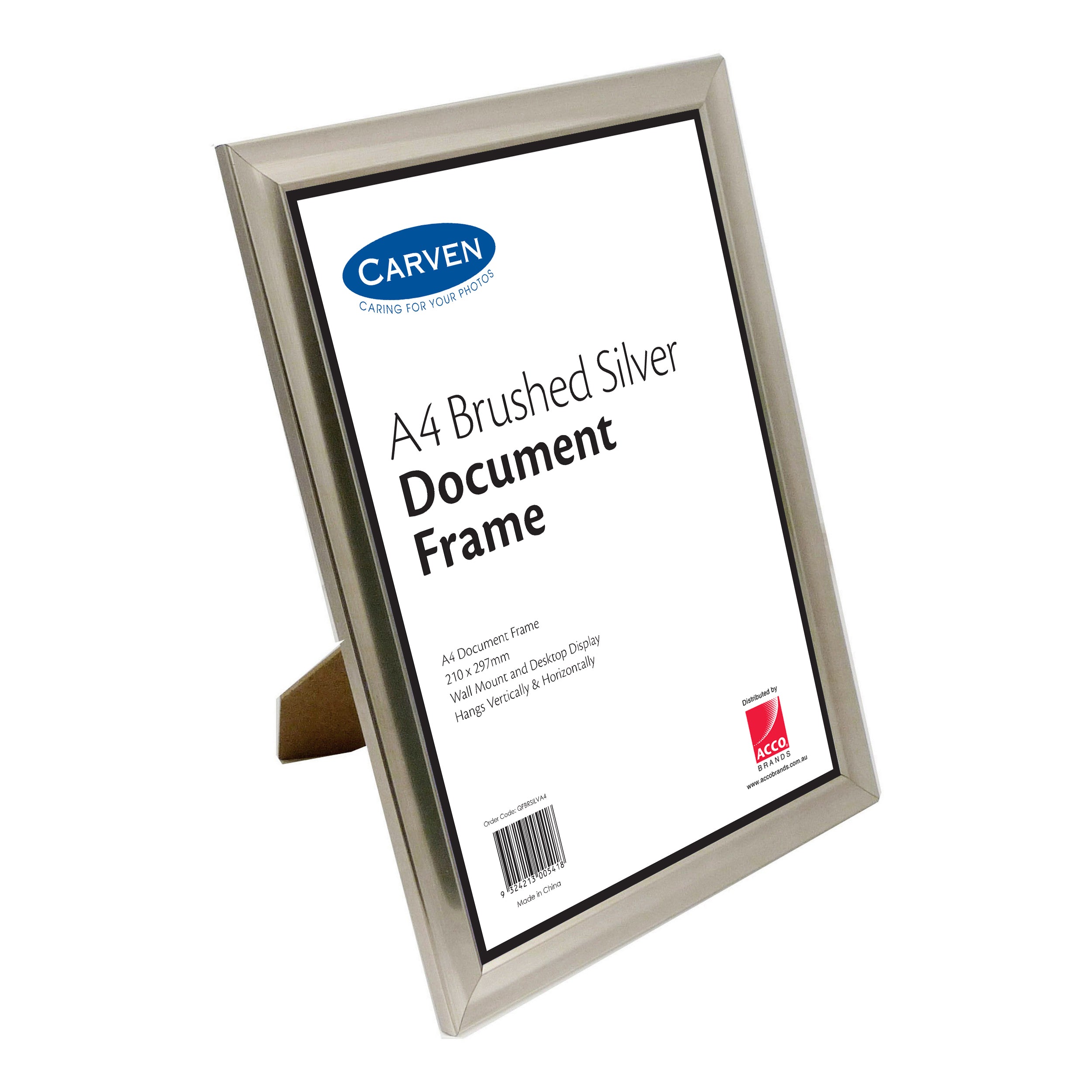 A4 Silver Document Frame - Elegant Office Display for Certificates, Diplomas & Photos - Perfect for Home, Office & Wall Decor