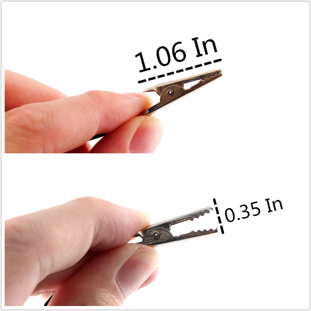 Eiechip Insulated Alligator Clips with Wires - 42 Inch Test Cable, Double-Ended Electrical Clips (Black & Red, 3 Groups) - Perfect for Circuit Testing, DIY Electronics, and Automotive Repairs