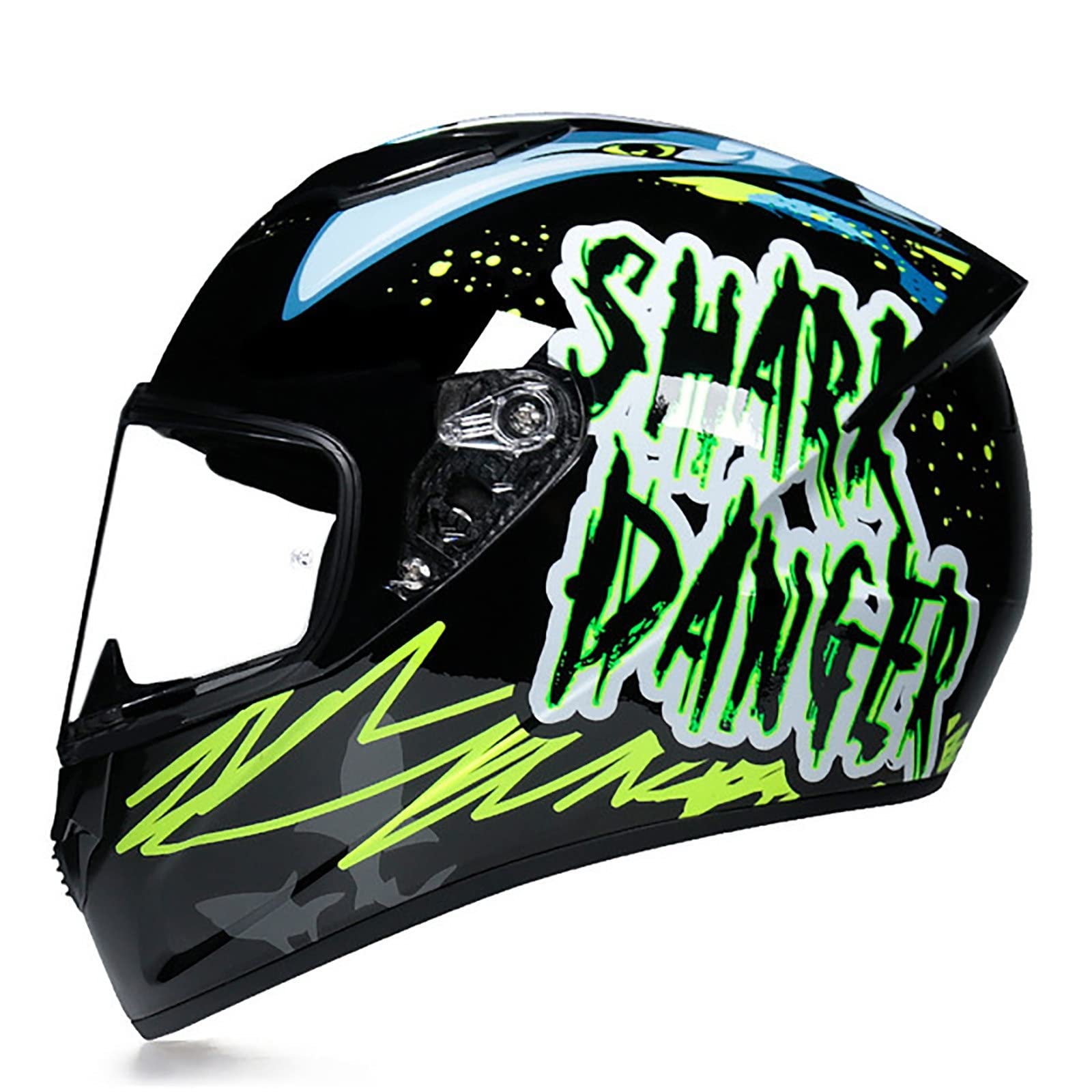 Full-Face Motorcycle Helmet DOT Approved - Unisex Adult Street & Touring Bike Helmet for All Seasons | High-Safety Cool Rider Gear for Commuting & Road Trips