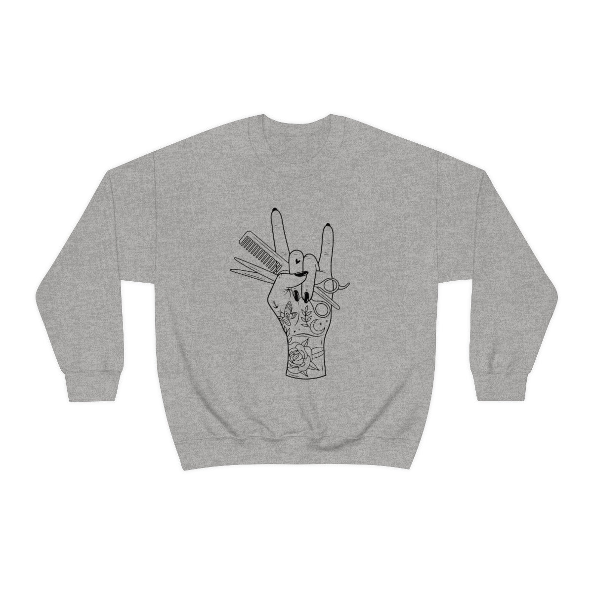 Stylish Hairstylist Crewneck Sweatshirt - Perfect Gift for Hair Stylists & Bridal Artists - Retro Barber Shop Apparel for Work & Casual Wear