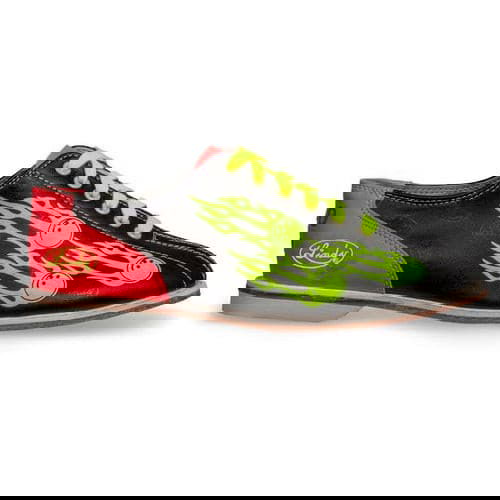 Linds Glow Balls of Fire Men's Bowling Shoes with Lace-Up Design - Perfect for League Play, Tournament Rentals & Casual Bowling Nights