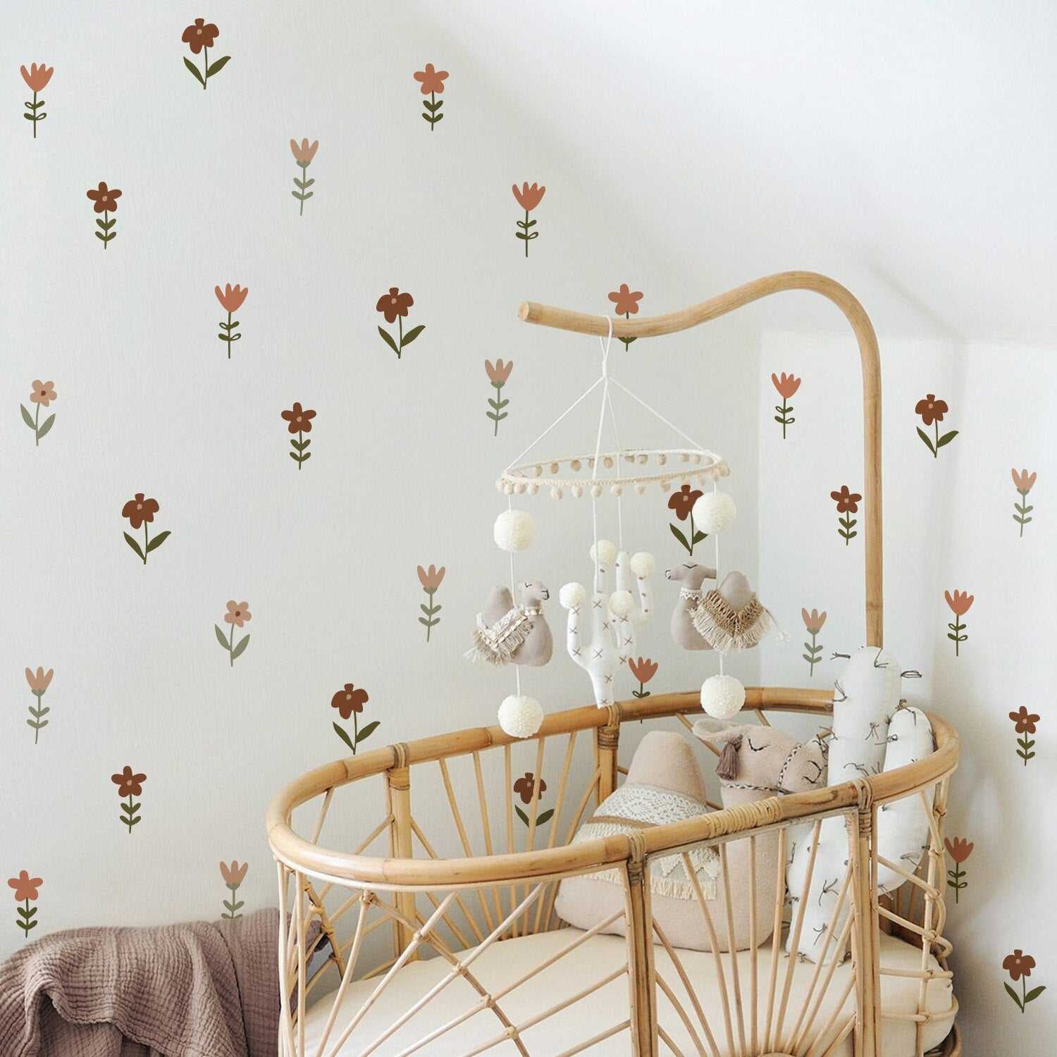 Boho Flower Wall Decals - Elegant & Stylish Vinyl Stickers for Home, Nursery & Wedding Decor | Perfect for Bedroom, Living Room & Party Backdrops