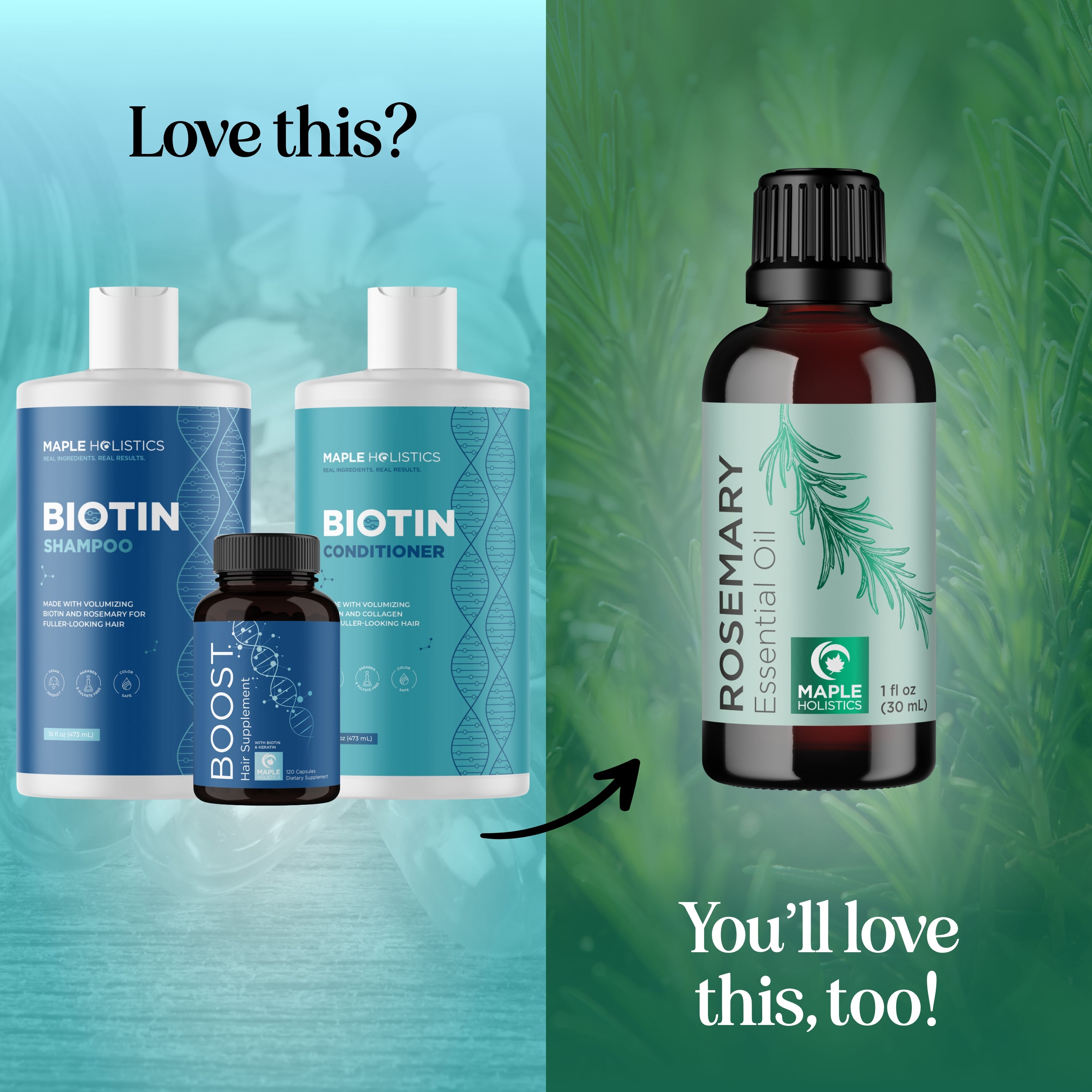 Premium Biotin Hair Growth Set & Bundle for Thicker, Stronger Hair - Essential Vitamins for Healthy Hair, Skin & Nails - Perfect for Daily Hair Care Routine & Beauty Regimen