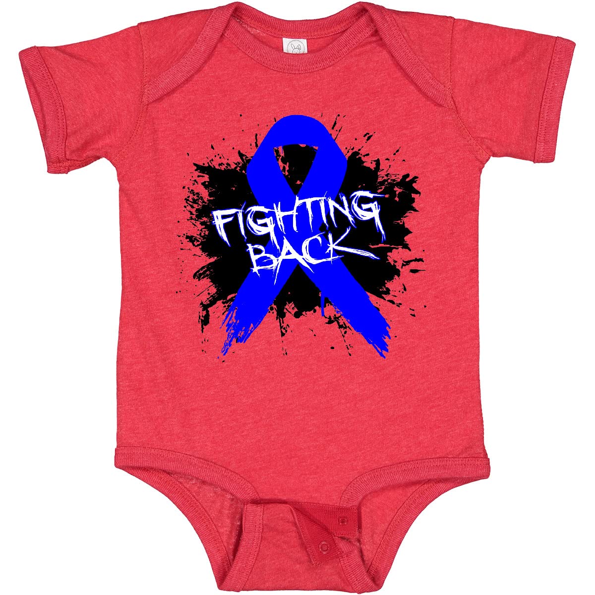 Inktastic Colon Cancer Awareness Baby Bodysuit - Cute Fight Back Onesie for Infants & Toddlers - Perfect for Cancer Awareness Events & Fundraisers