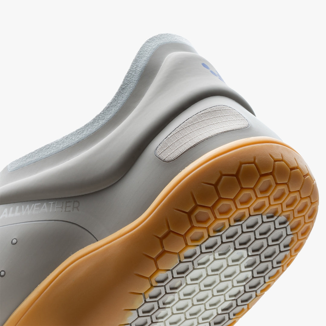 Vivobarefoot Men's Primus Lite IV All Weather Barefoot Shoes - Lightweight & Water-Resistant for Running, Hiking & Everyday Wear - Feather Grey