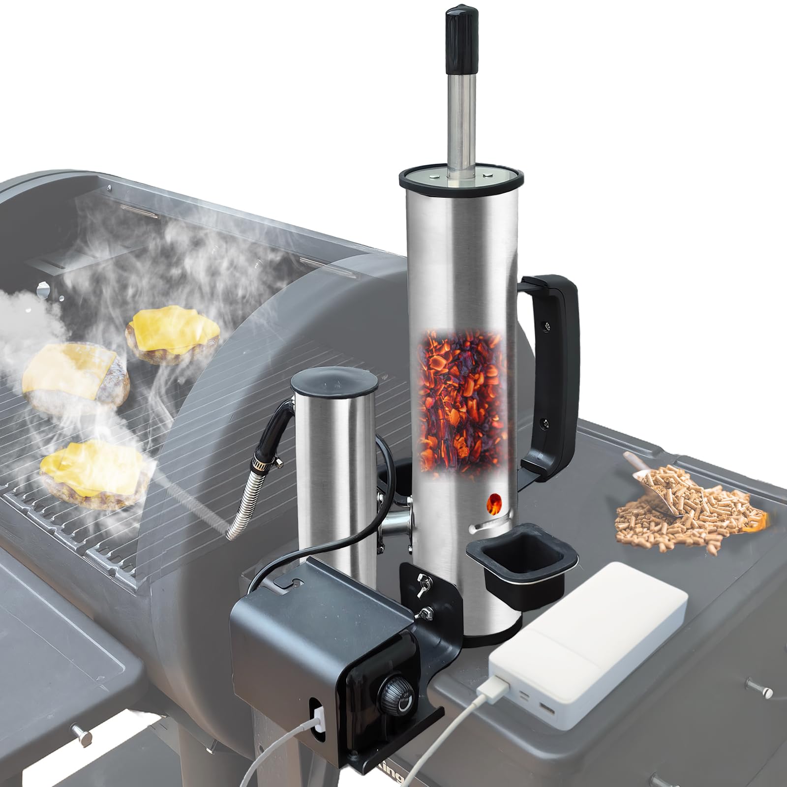 Upgraded Smoke Tube for Cold Smoking - Stainless Steel Smoke Generator with Wood Chips, Compatible with Gas Grill & Blackstone Griddle - Perfect for Camping, Backyard BBQ & Cold Smoking Cheese, Meat, Fish & More