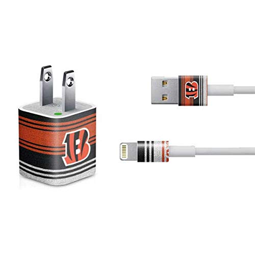 Officially Licensed NFL Cincinnati Bengals Trailblazer Design Skin Decal for iPhone Charger (5W USB) | Protective Cover for Home, Office & Travel Use