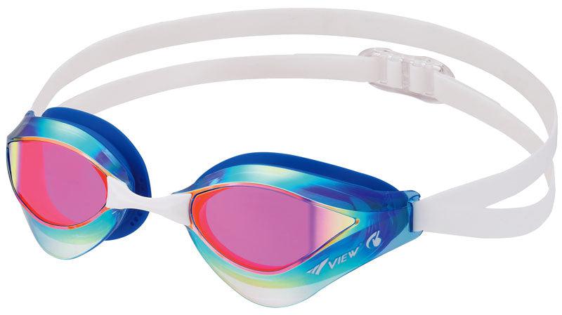 View Swim SWIPE V230 Mirrored Blade Orca Mirror Swimming Goggles - Anti-Fog UV Protection for Competitive Swimming, Triathlon & Open Water Training