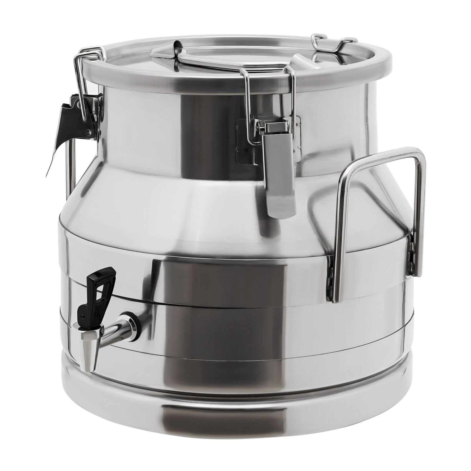 3.1 Gallon Stainless Steel Milk Can with Faucet - Food Grade Milk Jug, Wine Bucket, Liquid Storage Container for Dairy, Beverage & Oil - Perfect for Farm, Brewing, Restaurant & Home Use