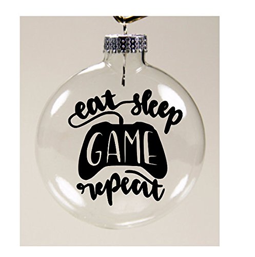 Eat Sleep Video Game Repeat - Shatterproof Christmas Ornament for Gamers | Perfect Gift for Gaming Enthusiasts & Holiday Decor