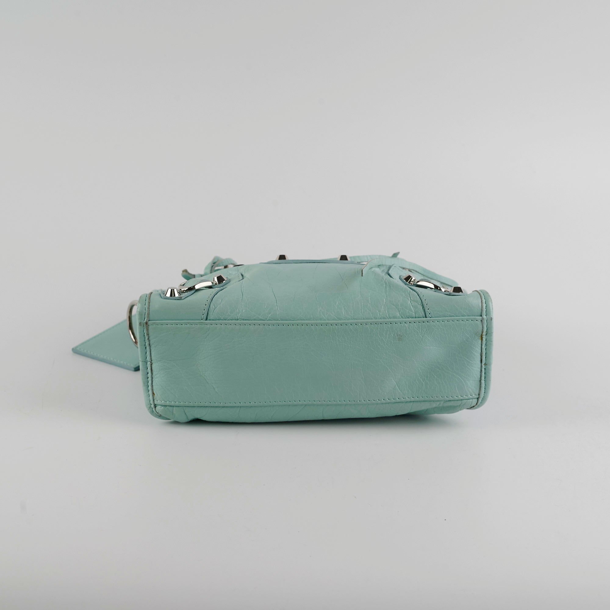 Balenciaga Classic Mini City Blue Tote Bag for Women - Luxury Leather Handbag for Daily Use, Travel & Shopping