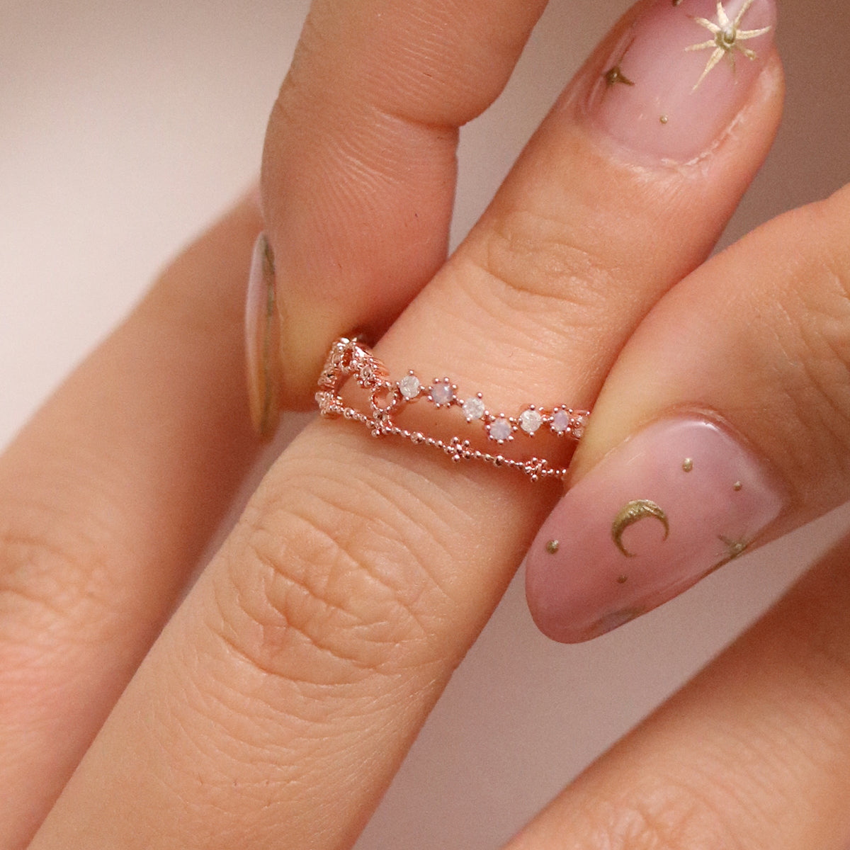 Princess Cubic Zirconia Layered Ring for Women - Elegant Stackable Fashion Jewelry Gift for Wedding, Party & Everyday Wear