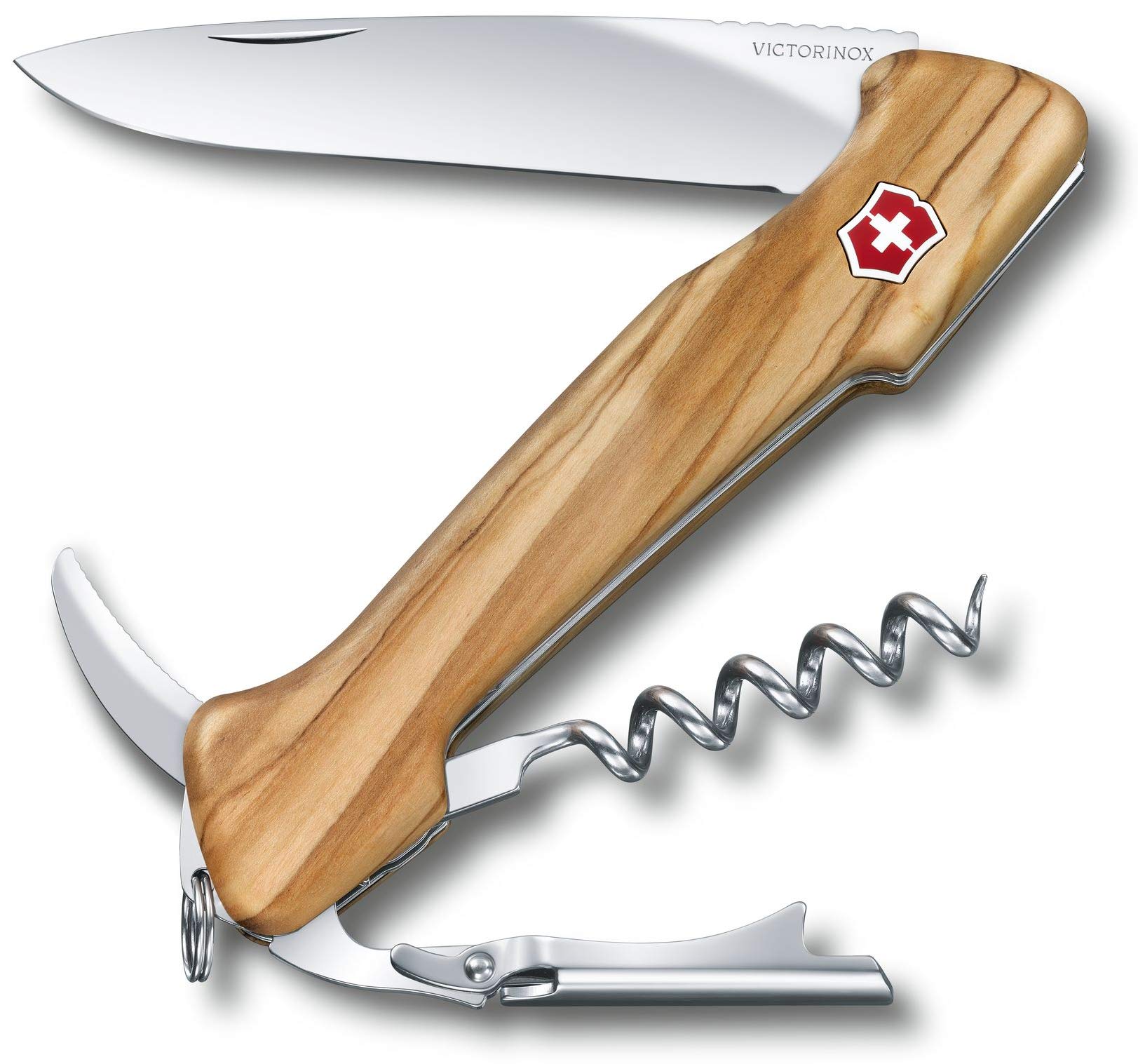Victorinox Swiss Army Wine Master Pocket Knife - 6-in-1 Multitool with Corkscrew, Bottle Opener & Wood Handle - Perfect for Camping, Hiking & Outdoor Adventures
