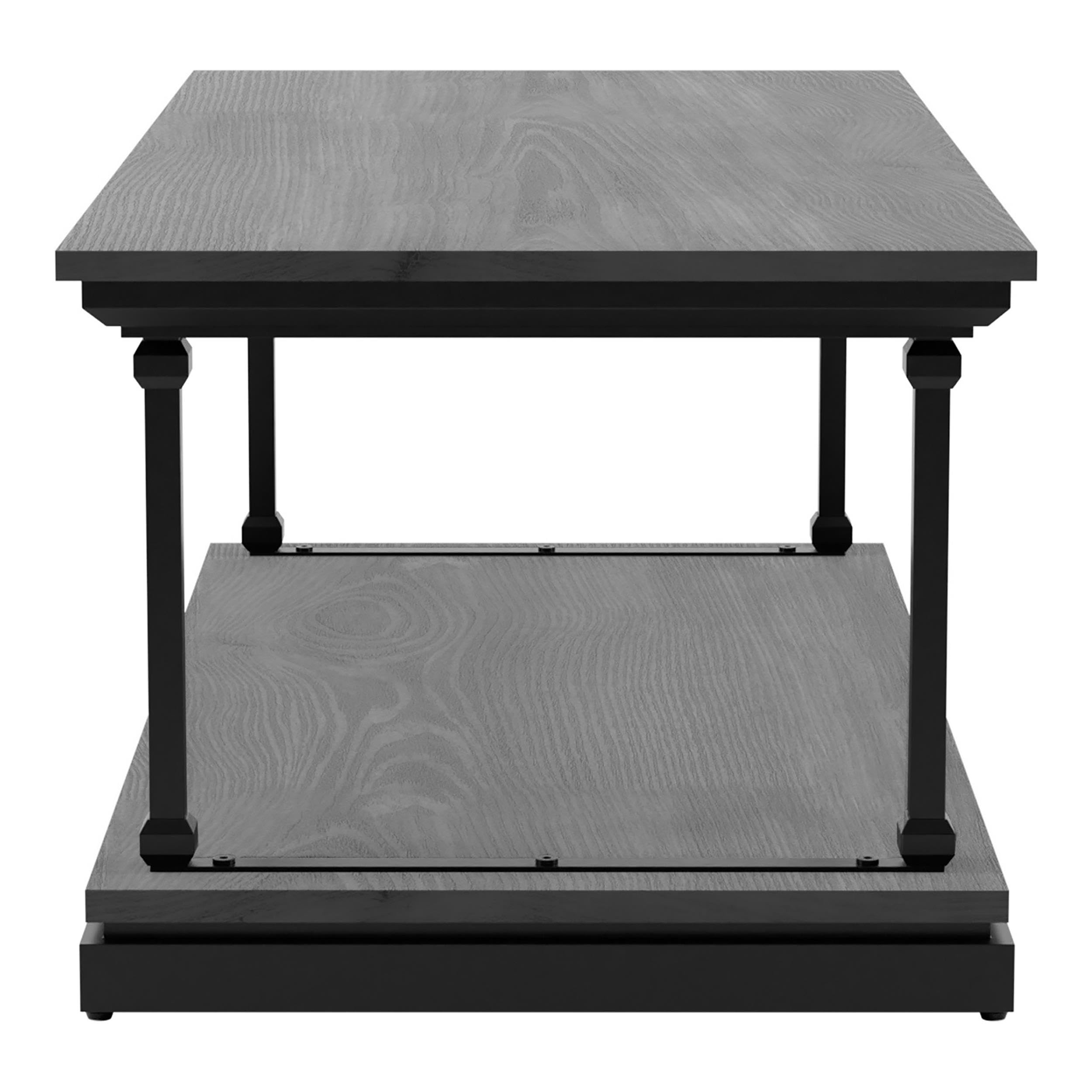 Drewden Wood Coffee Table Set - 3-Piece Antique Gray for Living Room