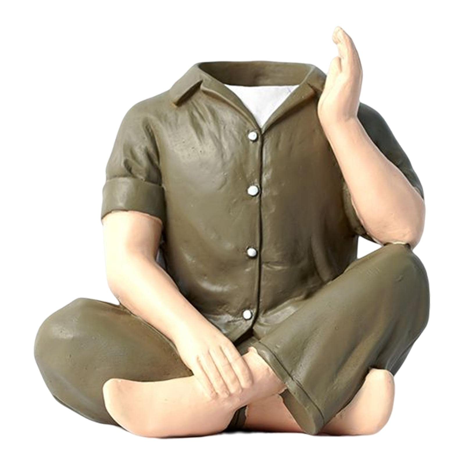 KESOTO Pajama-Shaped Ceramic Vase - Unique Flower Pot for Home Decor, Perfect for Bathroom, Dining Room, Office Desk & Coffee Table - Ideal Gift for Housewarming & Plant Lovers