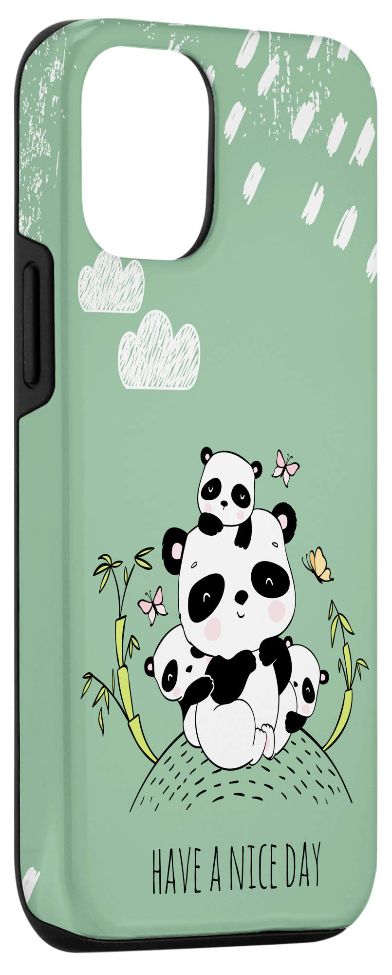 iPhone 12/12 Pro Panda Design Protective Phone Case - Cute Panda Lover Gift for Women & Men | Perfect for Daily Use, Office & Travel