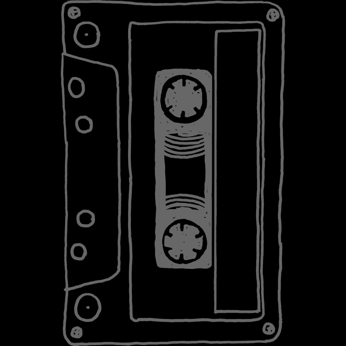 Robotface Big Cassette Tape Graphic T-Shirt for Men | Vintage Music Inspired Cotton Tee | Perfect for Concerts, Casual Wear & Retro Fashion