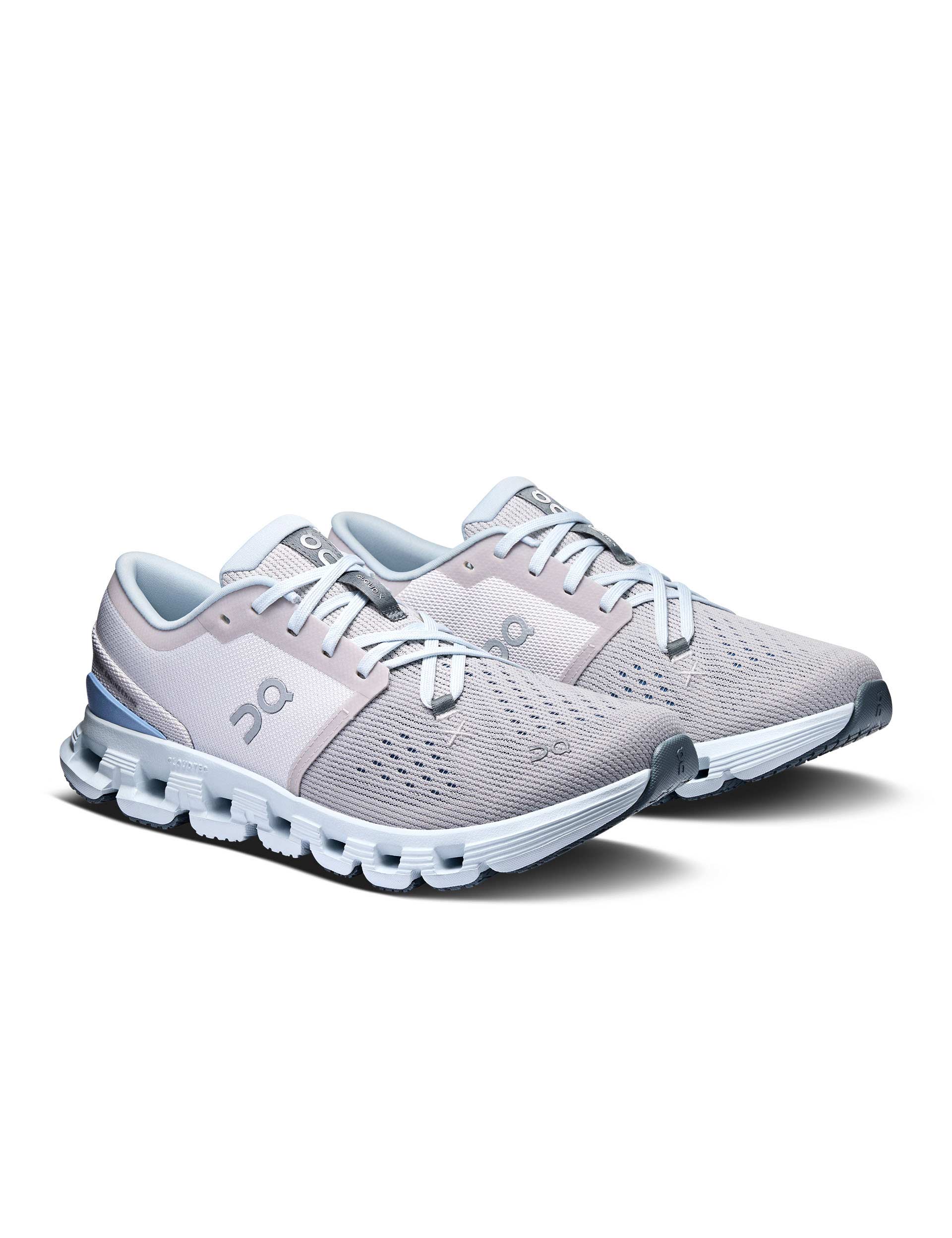 Cloud X 4 Running Shoes - Lightweight Silver/Chambray Athletic Sneakers for Men & Women - Perfect for Jogging, Gym Workouts & Daily Wear