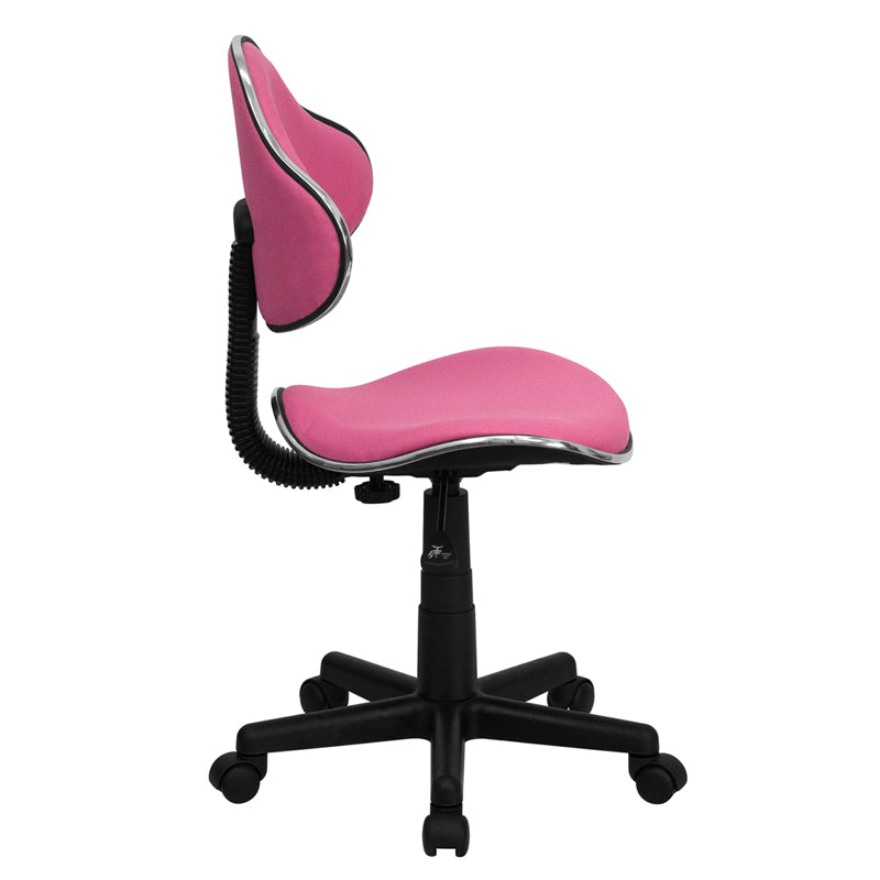 Whitney Blue Fabric Swivel Ergonomic Office Chair - Adjustable Height Task Chair with Lumbar Support for Home Office, Gaming & Workspace Comfort