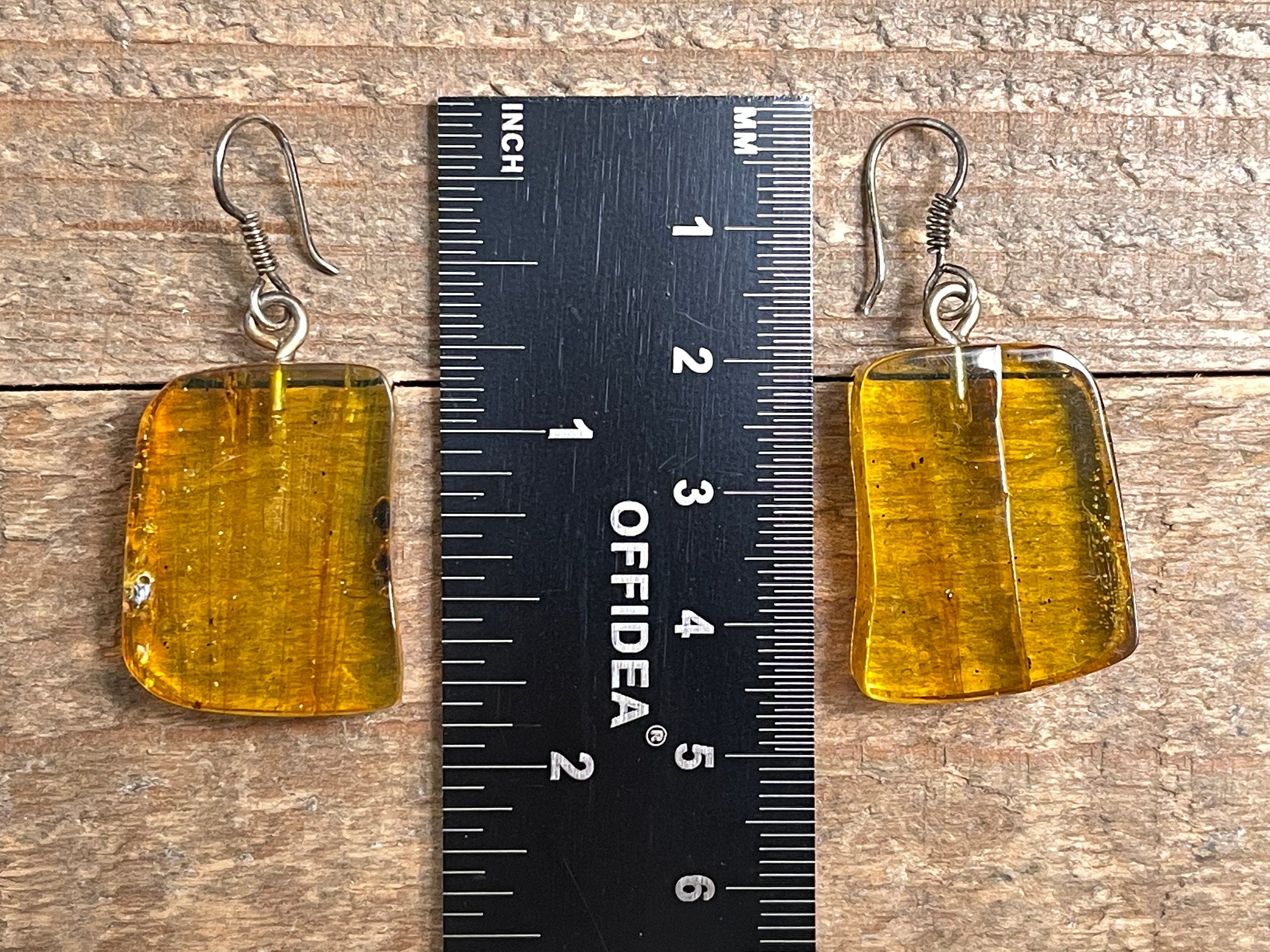 AMBER Crystal Earrings – Handmade Dangle Earrings with Healing Stones | Elegant Statement Jewelry for Women | Perfect for Parties, Weddings & Boho Fashion