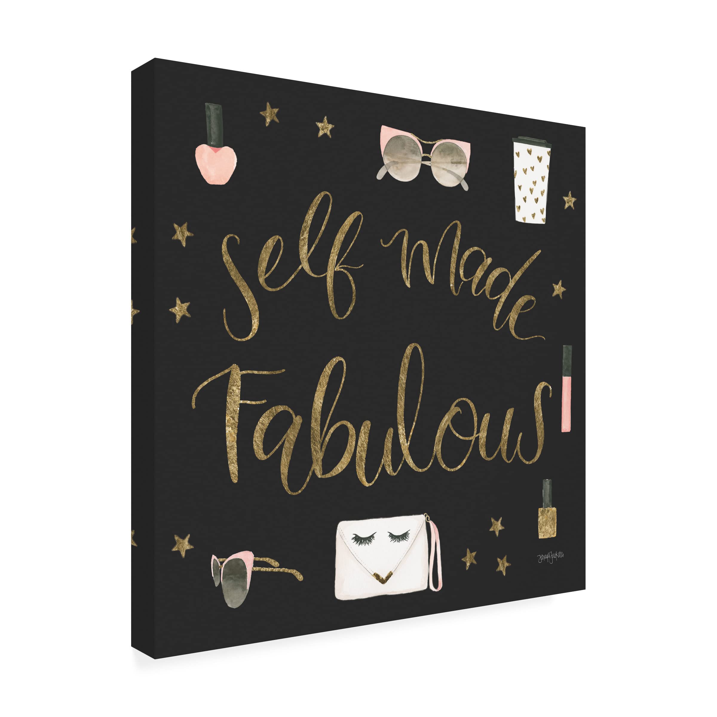Jenaya Jackson 'Boss Ladies VIII Black' Canvas Wall Art Print - Modern Black & White Office Decor for Women Empowerment & Home Gallery