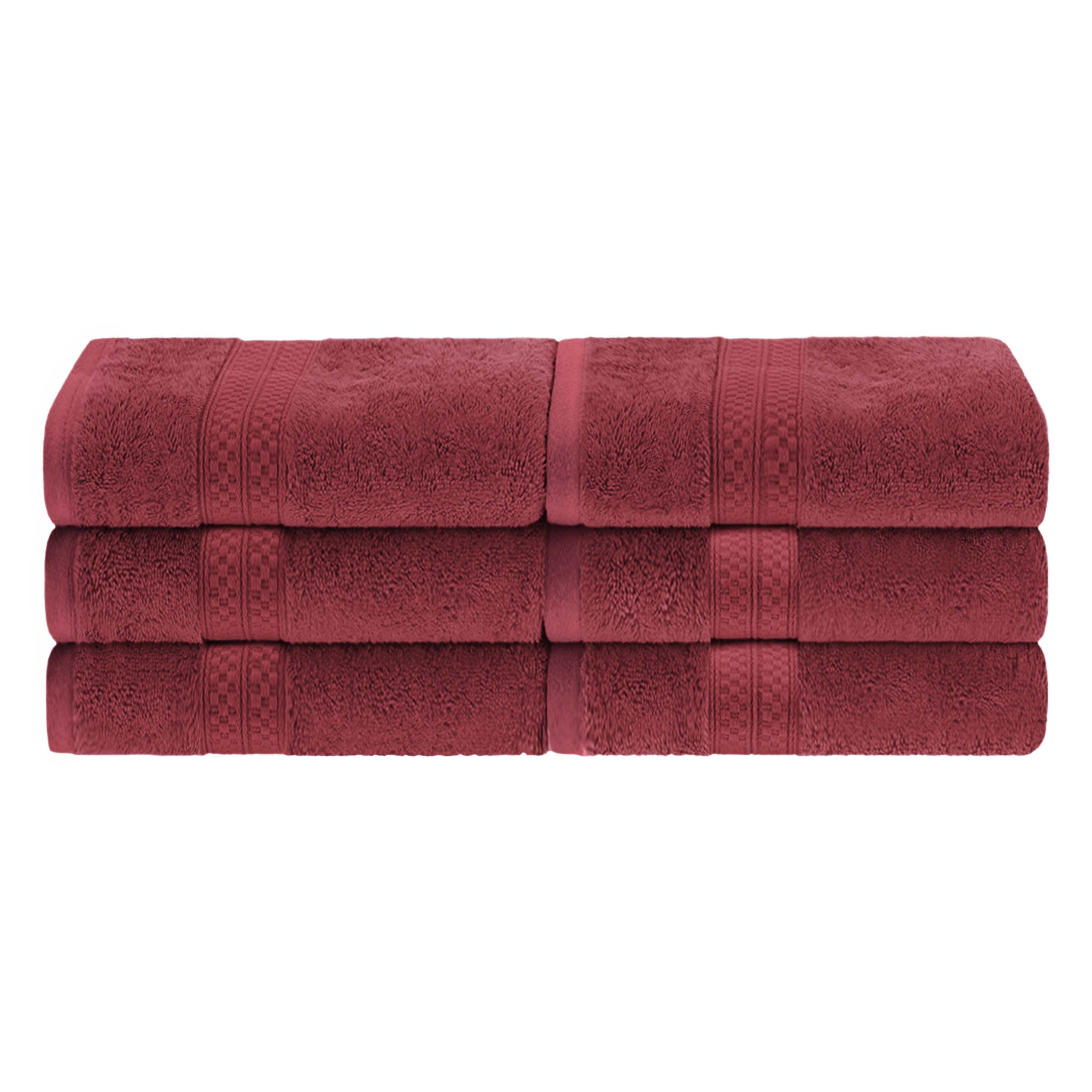 6-Piece Rayon Bamboo Blend Hand Towel Set | Soft & Absorbent Bath & Kitchen Towels for Home & Spa Use