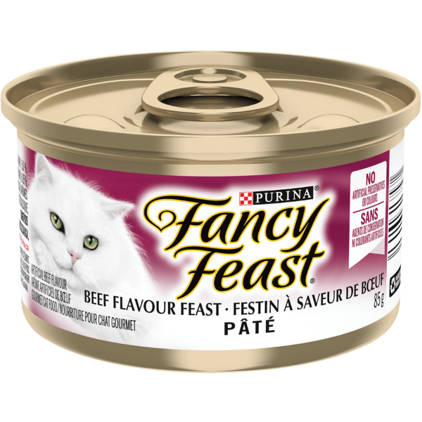 Fancy Feast Pate Beef Flavor Canned Cat Food - Premium Wet Food for Adult Cats - Perfect for Mealtime & Special Treats