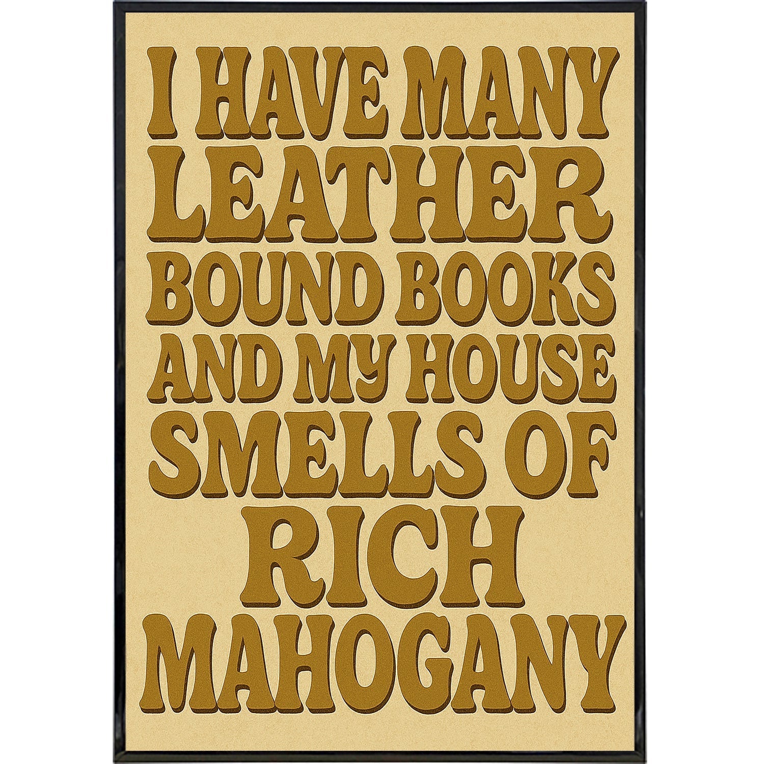 Vintage Leatherbound Books Anchor Man Inspired Poster Print - Classic Office & Home Decor for Movie Fans