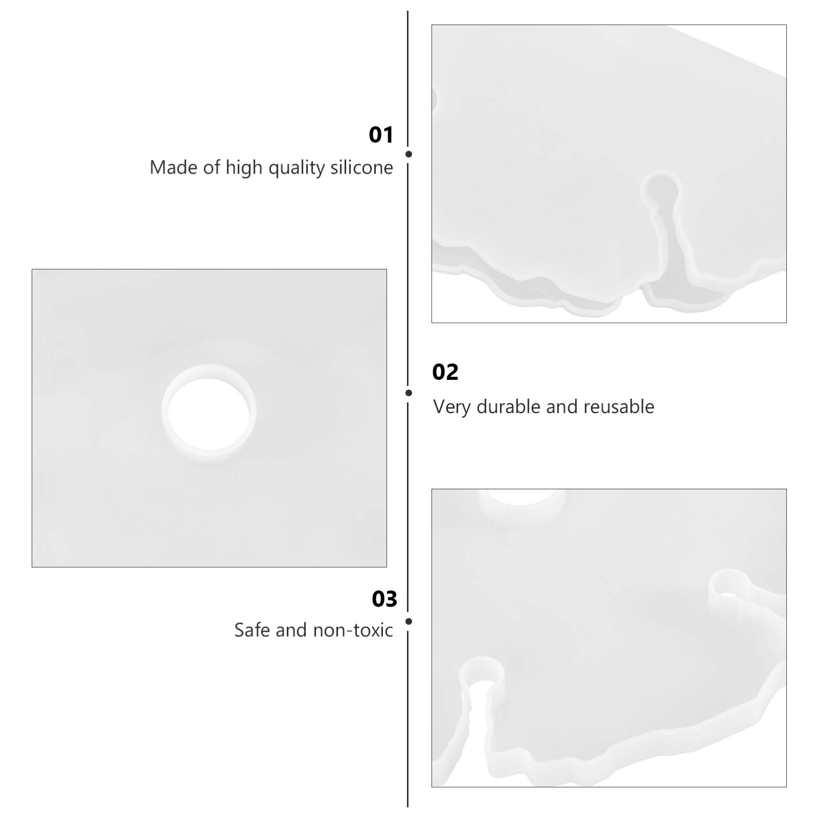 EXCEART Silicone Wine Tray Mold - DIY Resin Coaster Molds with Leaf Design for Crystal Clear Epoxy Crafts - Perfect for Wine Racks, Home Decor, and Handmade Gift Making