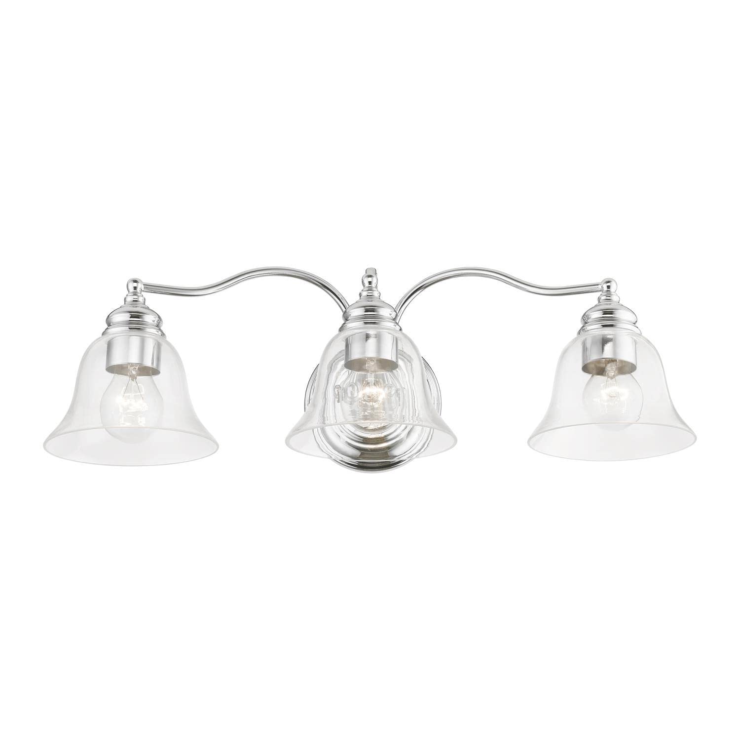 Moreland 3-Light Bathroom Vanity Light Fixture - Transitional Style - 7.5