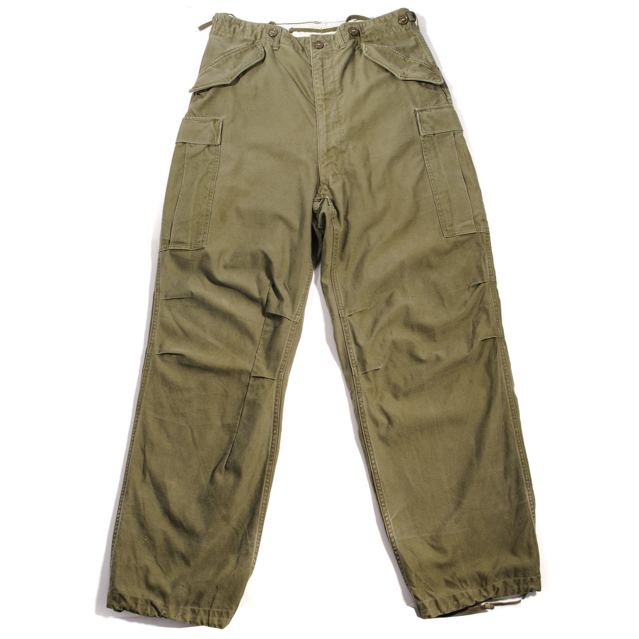 US Army M51 Field Trousers Pants - Korean War Vintage Military Pants Size 34x32 - Durable Tactical Pants for Outdoor Adventures, Hiking & Reenactments