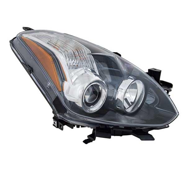 CAPA Certified 2010-2013 Nissan Altima Coupe Right Passenger Side Front Headlight Assembly with Bulb - Perfect for Night Driving & Replacement Parts