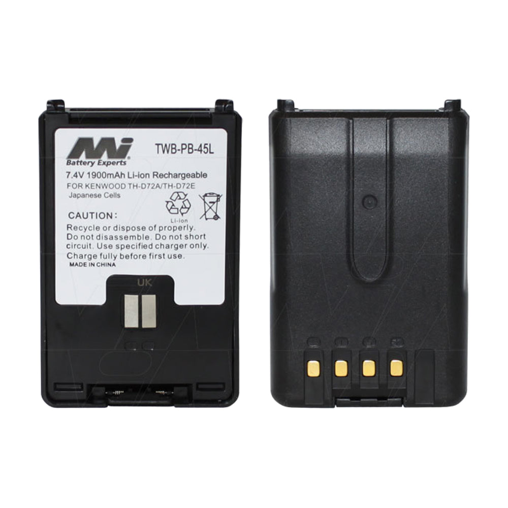 7.4V 1900mAh Rechargeable Li-ion Battery for Two-Way Radios - Long-Lasting Power for Walkie Talkies, Emergency Communication & Outdoor Adventures