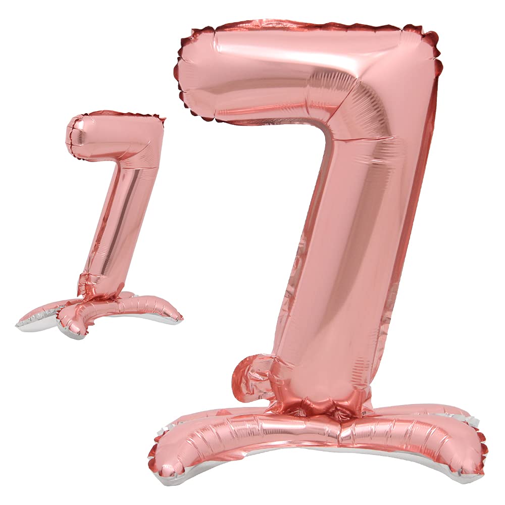 40 Inch Rose Gold Standing Letter Balloon - Alphabet & Number Foil Mylar Decor for Weddings, Birthdays, Bachelorette Parties, Bridal Showers, Graduations & Anniversaries - Perfect for Photo Backdrops, Wall Decor & Celebration Displays