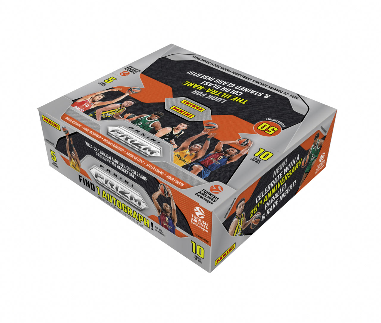 2024-25 Panini Prizm Euroleague Basketball Hobby Box - Collectible Trading Cards for Basketball Fans & Card Collectors - Perfect for Gifts, Investments, and Game Day Trading