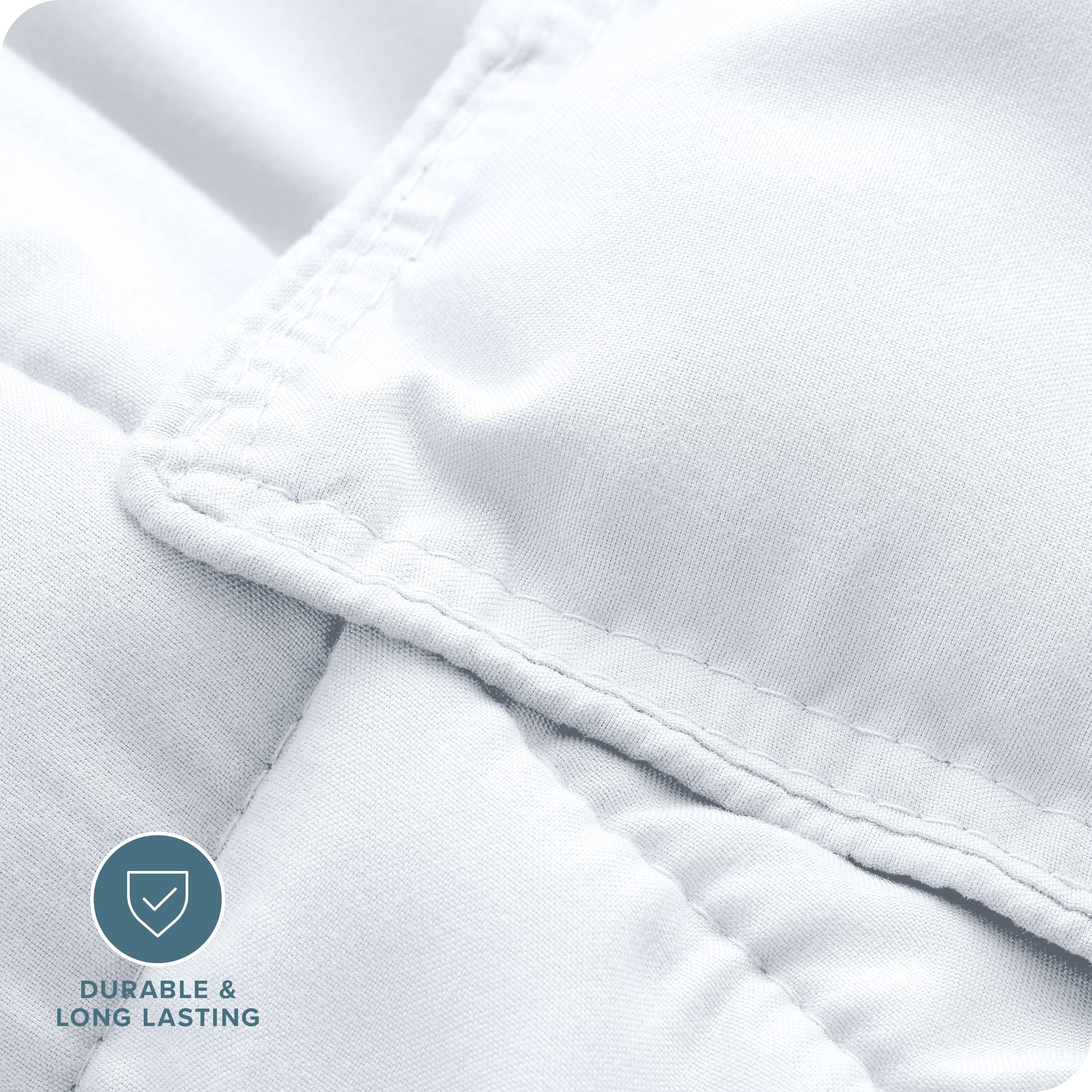 Bare Home Oversized Queen Comforter Set - Ultra-Soft Goose Down Alternative - Premium 1800 Series All Season Bedding - White Luxury Bedding for Master Bedroom & Guest Room Comfort