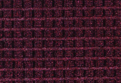 Guardian WaterGuard Indoor/Outdoor Wiper Scraper Floor Mat - Heavy Duty Rubber/Nylon Blend, 3x16 Feet, Burgundy Red - Perfect for Entryways, Garages & High Traffic Areas