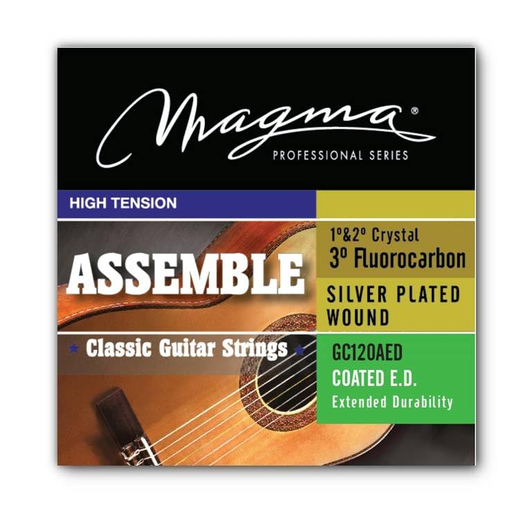 Magma Classical Guitar Strings High Tension - Premium Acoustic Nylon Strings Set with Crystal Nylon & Fluorocarbon Trebles, Silver Plated Copper Basses (GC120AED) - Ideal for Classical Guitarists & Professional Performers - Perfect for Concerts, Studio Recording & Music Education