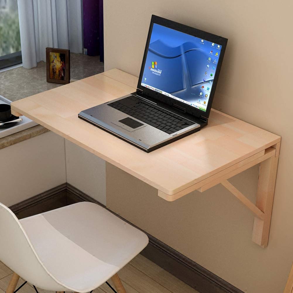 Wall Mounted Folding Table - Space Saving Dining Desk, Study Table & Computer Workstation (15 Size Options) for Small Apartments, Kitchen Office & Home Use - Perfect for Compact Living Spaces, Dorm Rooms & Tiny Homes