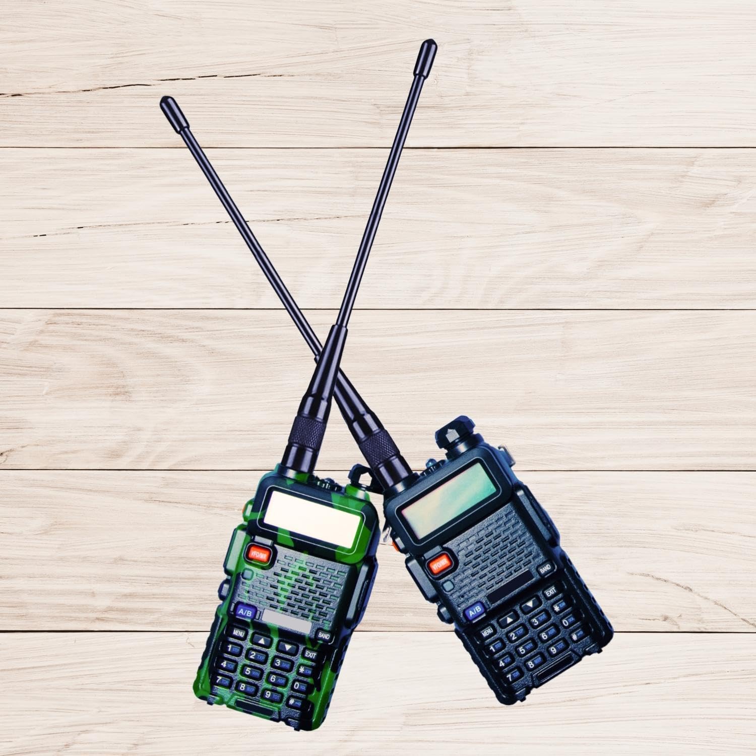 TNP 701S SMA F Antenna 8 Inch Whip VHF/UHF 144/430MHz Dual Band SMA Female Connector for Pofung, Kenwood, Wouxun, Yaesu Two-Way Radios - Perfect for Ham Radio, Walkie Talkies, and Outdoor Adventures