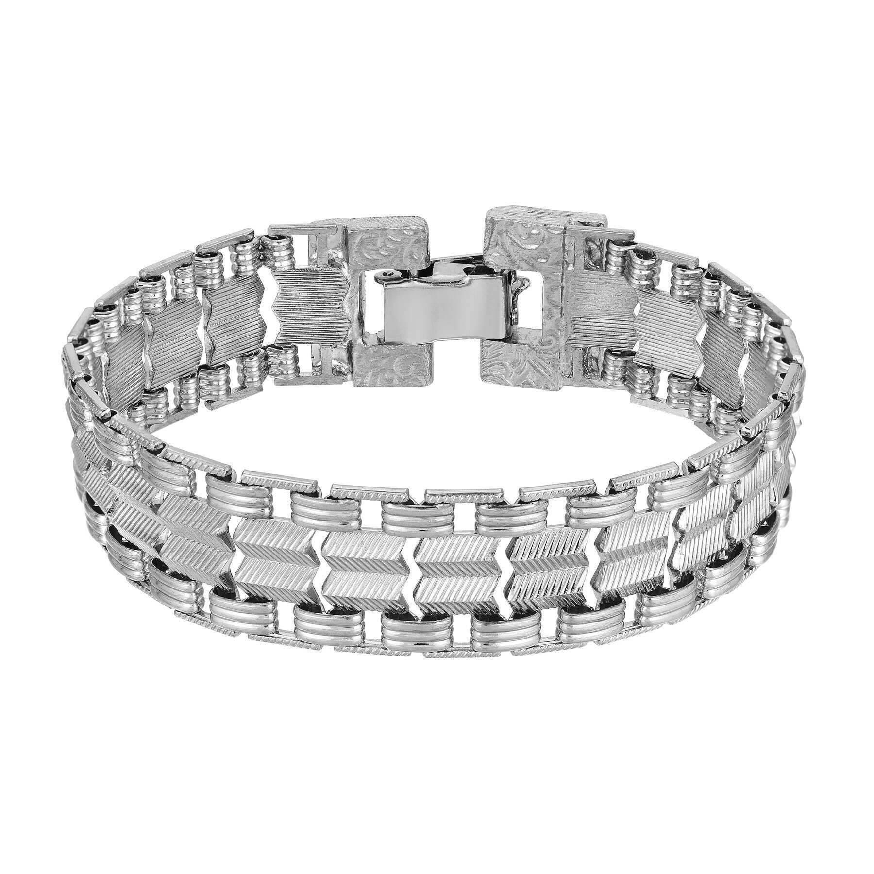 1928 Jewelry Classic Swag Chain Bracelet for Women - Elegant Gold/Silver Layered Bracelet for Casual & Formal Wear - Perfect for Parties, Dates & Everyday Fashion Accessories