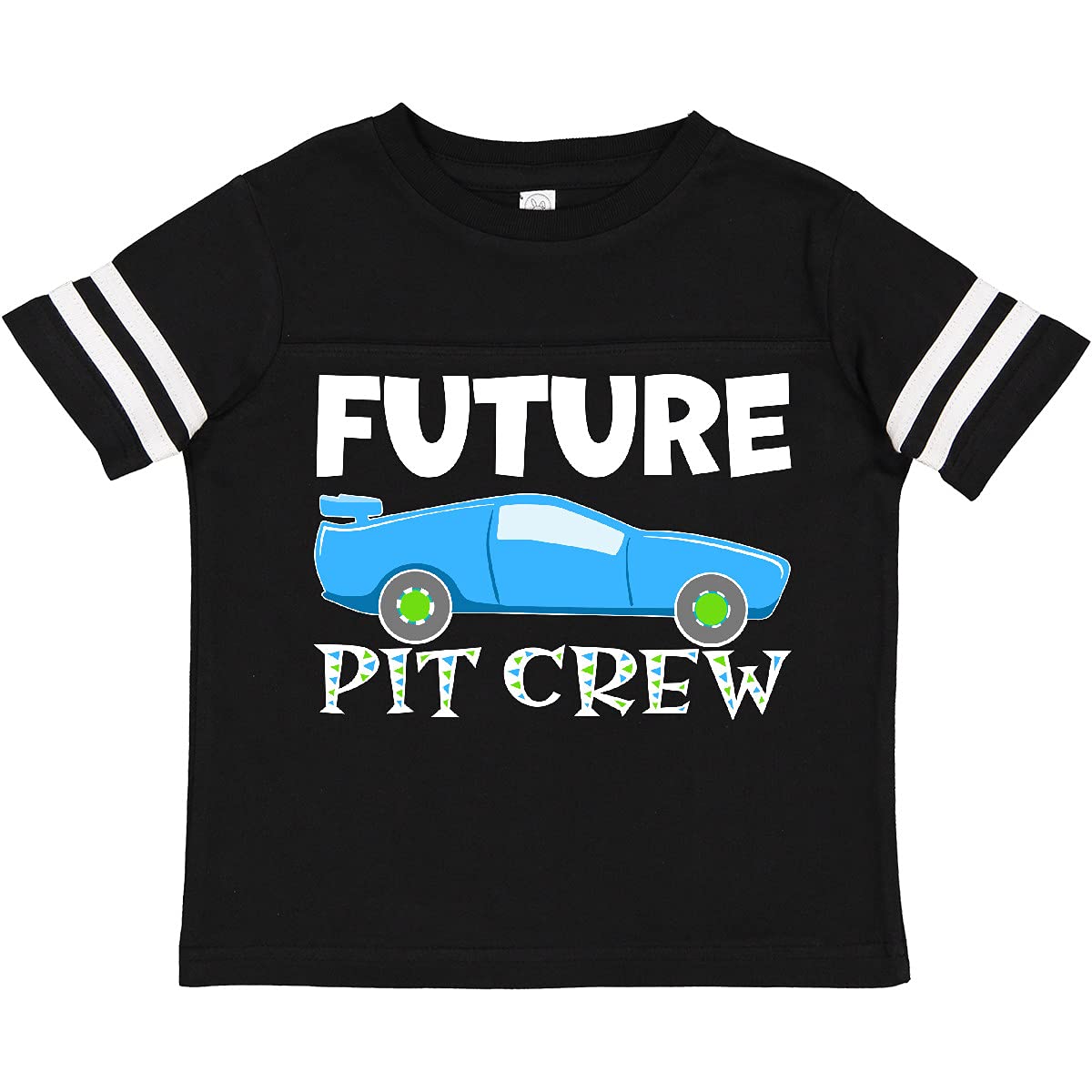 Inktastic Future Pit Crew Blue Race Car Toddler T-Shirt - Cute Toddler Boys' Racing Tee for Car Lovers - Perfect for Birthday Parties, Race Day Events & Playdates