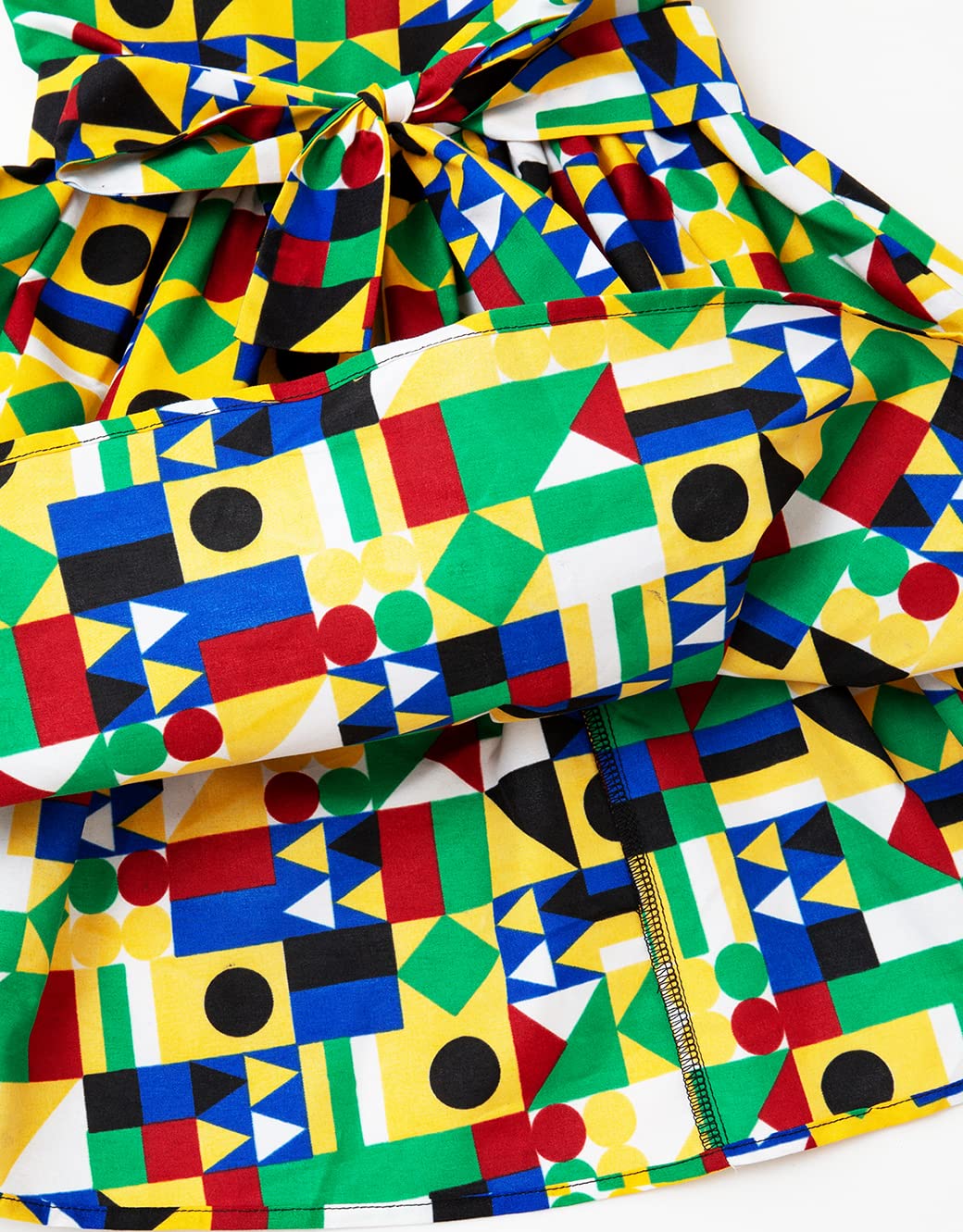 African Print Sleeveless Tie Waist Vintage Dresses for Girls - Perfect for Summer Outfits, Beach Vacations & Cultural Events