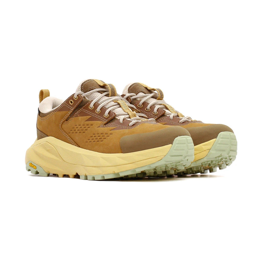 HOKA ONE ONE Men's Kaha Low GTX Hiking Shoes - Waterproof Gore-Tex, Lightweight & Durable - Perfect for Outdoor Adventures, Trail Running & Travel (Wheat/Mushroom)